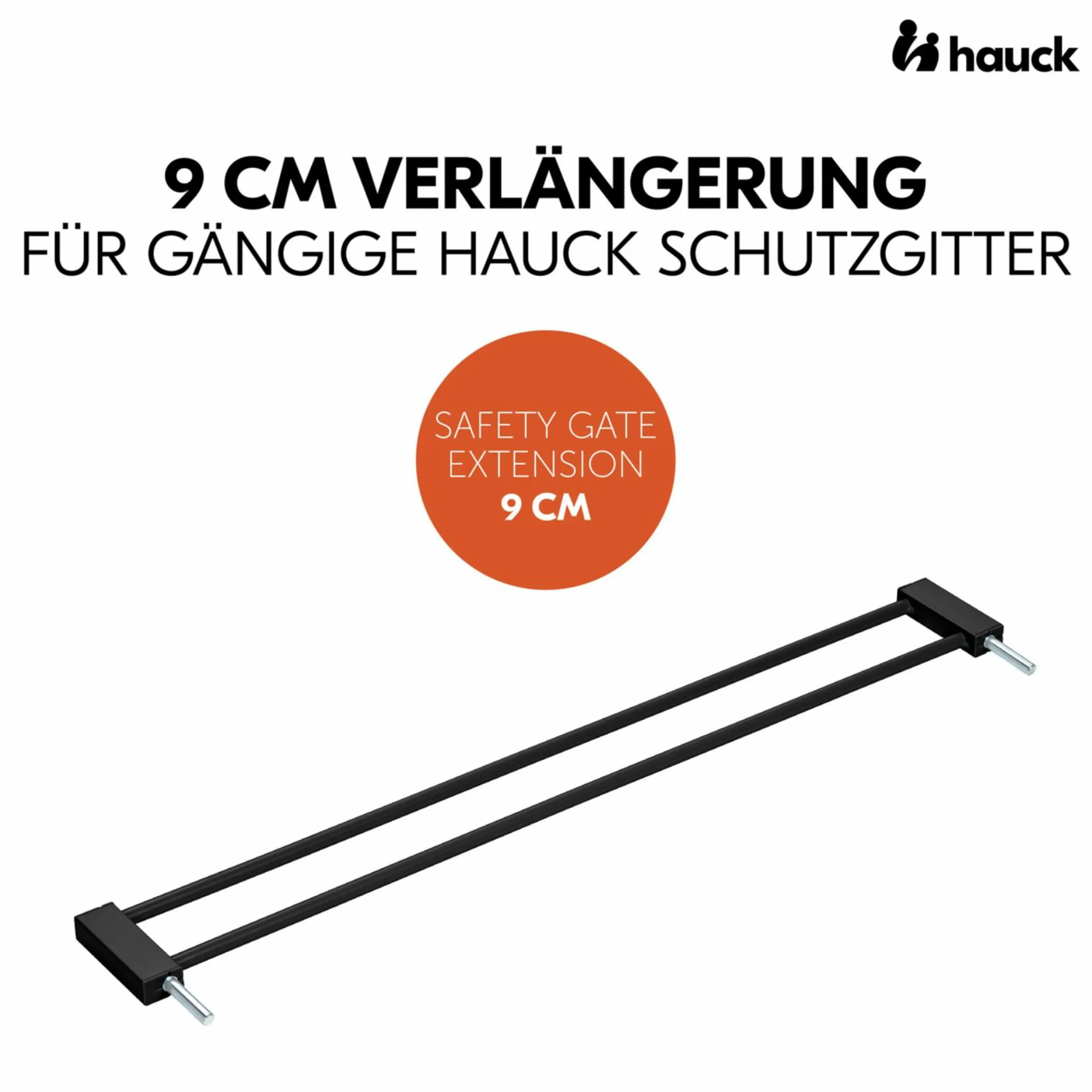 Türschutzgitter Verlängerung Safety Gate Extension 9 cm - passend für Hauck Schutzgitter - Black