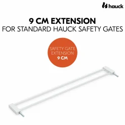 Türschutzgitter Verlängerung Safety Gate Extension 9 cm - passend für Hauck Schutzgitter - White
