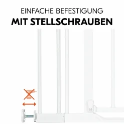 Türschutzgitter Verlängerung Safety Gate Extension 9 cm - passend für Hauck Schutzgitter - White