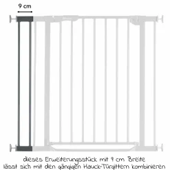 Türschutzgitter Verlängerung Safety Gate Extensions 9 cm - Dark Grey