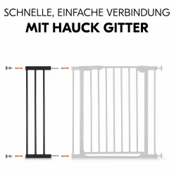 Türschutzgitter Verlängerung Safety Gate Extension 21 cm - passend für Hauck Schutzgitter - Black