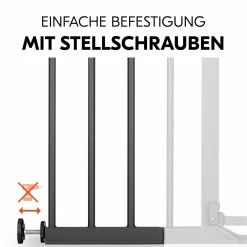 Türschutzgitter Verlängerung Safety Gate Extension 21 cm - passend für Hauck Schutzgitter - Black