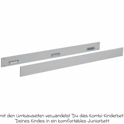Umbauseiten für Kinderbett Lea - Grau - Kollektion 2024