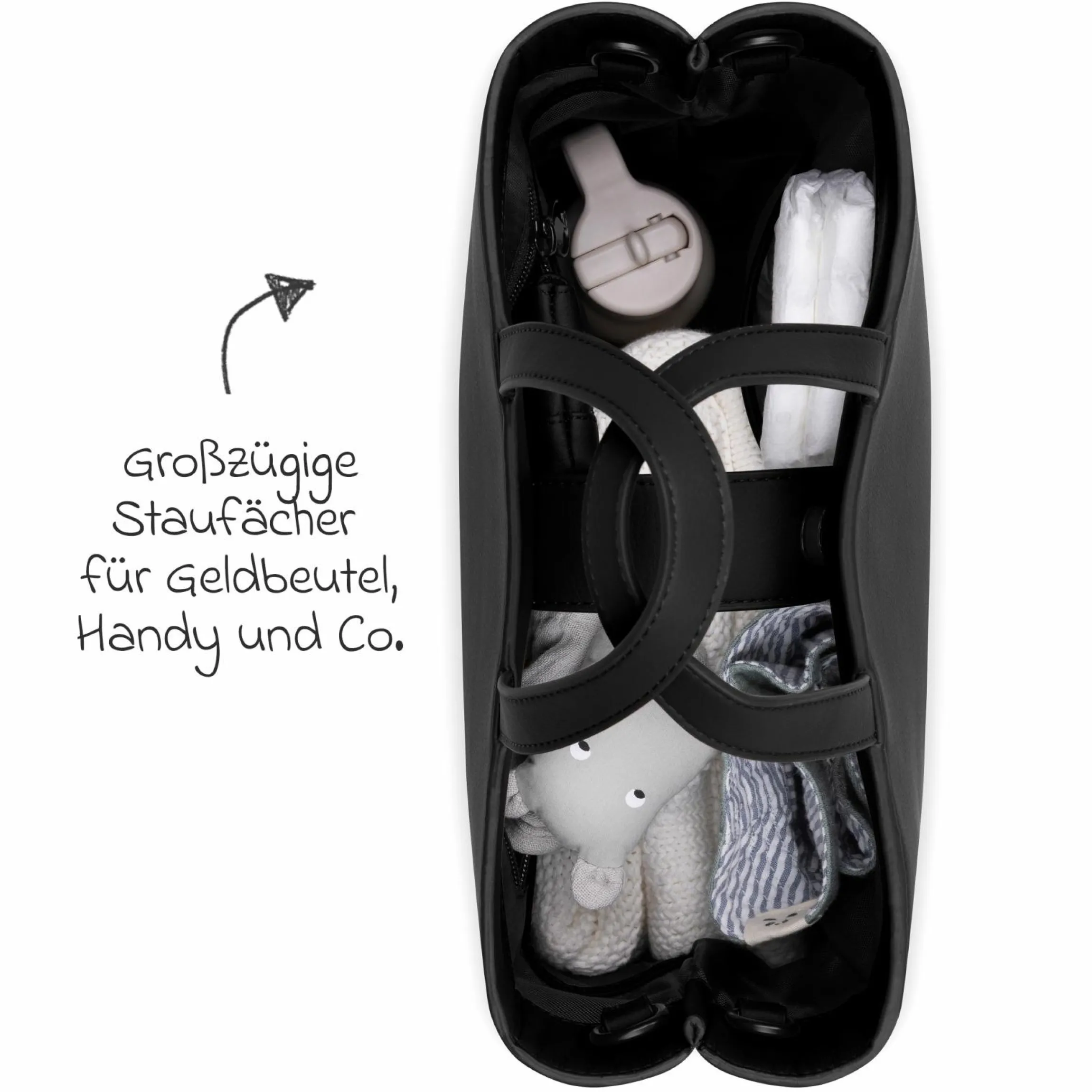 Umhängetasche Tote Bag Daily mit großzügigen Staufächern - Black - Kollektion 2025
