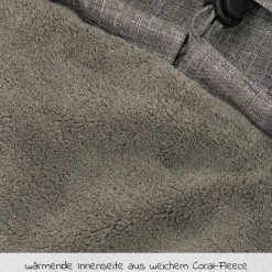 Universal Daunen-Fußsack für Babyschale & Babywanne - Melange Hellgrau