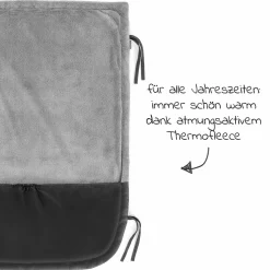 Universal Fleece-Decke / Beindecke für Kinderwagen und Buggy - Schwarz