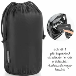 Universal Fleece-Decke / Beindecke für Kinderwagen und Buggy - Schwarz