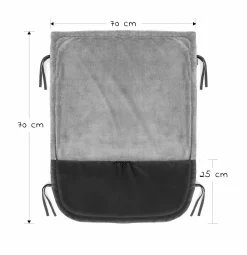 Universal Fleece-Decke / Beindecke für Kinderwagen und Buggy - Schwarz