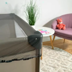 Universal Insektenschutz / Mückennetz für Baby-Reisebetten - Grau