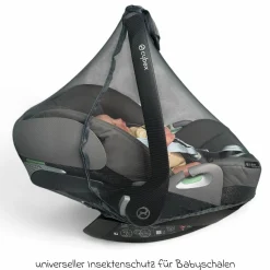 Universal Insektenschutz / Mückennetz für Babyschalen - Dark Grey - Kollektion 2025