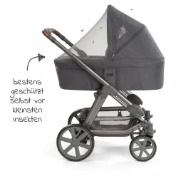 Universal Insektenschutz / Mückennetz für Kinderwagen, Buggy - Grau
