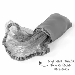 Universal Insektenschutz / Mückennetz für Kinderwagen, Buggy - Grau