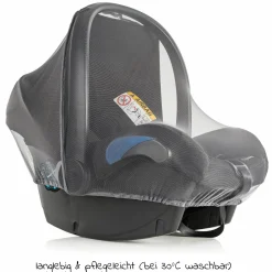 Universal Insektenschutz / Mückennetz für Babyschale - Grau