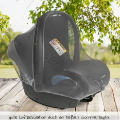 Universal Insektenschutz / Mückennetz für Babyschale - Grau