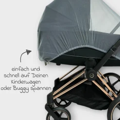 Universal Insektenschutz / Mückennetz für Kombi-Kinderwagen & Buggy - Dark Grey - Kollektion 2025