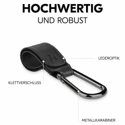 Universal Kinderwagen Haken für Tragetaschen / Wickeltaschen - Black