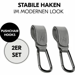 Universal Kinderwagen Haken für Tragetaschen / Wickeltaschen - Grey