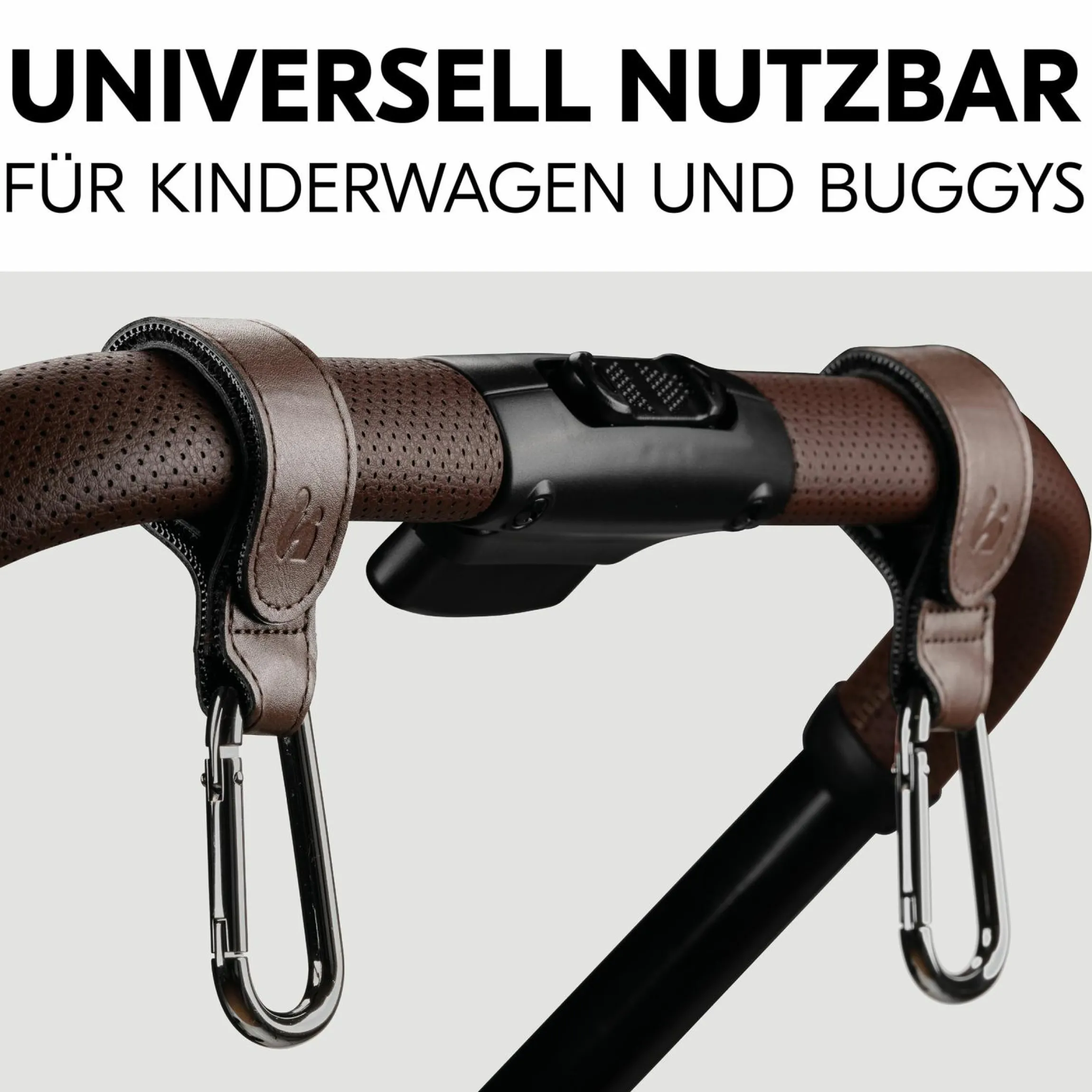 Universal Kinderwagen Haken für Tragetaschen / Wickeltaschen - Brown