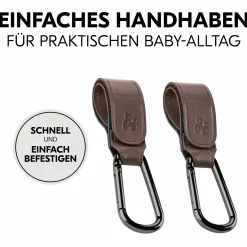 Universal Kinderwagen Haken für Tragetaschen / Wickeltaschen - Brown
