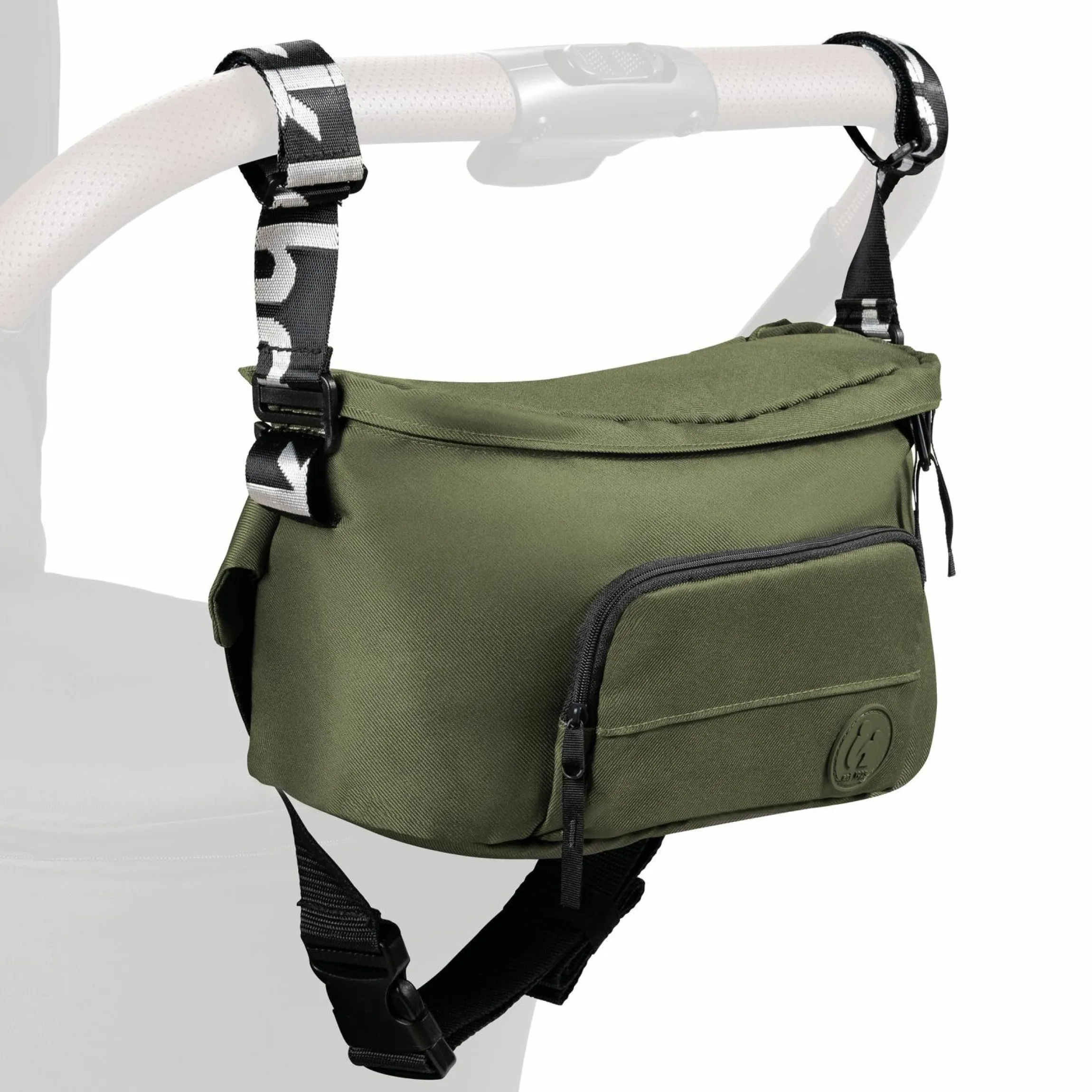 Universal Kinderwagen Organizer und Bauchtasche - Pushchair Hip Bag - Olive