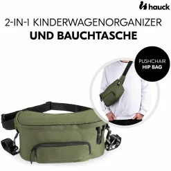 Universal Kinderwagen Organizer und Bauchtasche - Pushchair Hip Bag - Olive