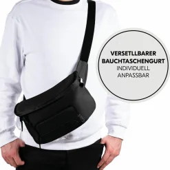 Universal Kinderwagen Organizer und Bauchtasche - Pushchair Hip Bag - Black