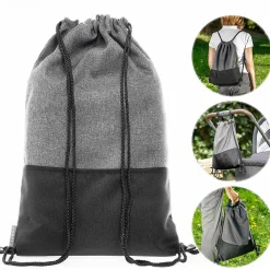 Universal Kinderwagen Tasche mit Staufächern und Rucksackfunktion - Grau Melange