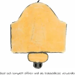 Universal Lammfell-Fußsack für Babyschale & Babywanne - Melange Hellgrau