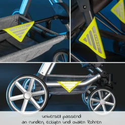 Universal Reflektoren für Kinderwagen und Buggys 4er Pack - Gelb