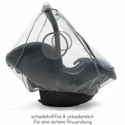 Universal Regenschutz für Babyschale mit Reißverschluss (z.B. Maxi-Cosi, Cybex, Römer)