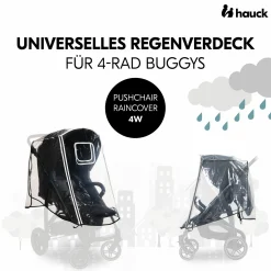 Universal Regenschutz mit großer Frontöffnung für Buggys & Kinderwagen