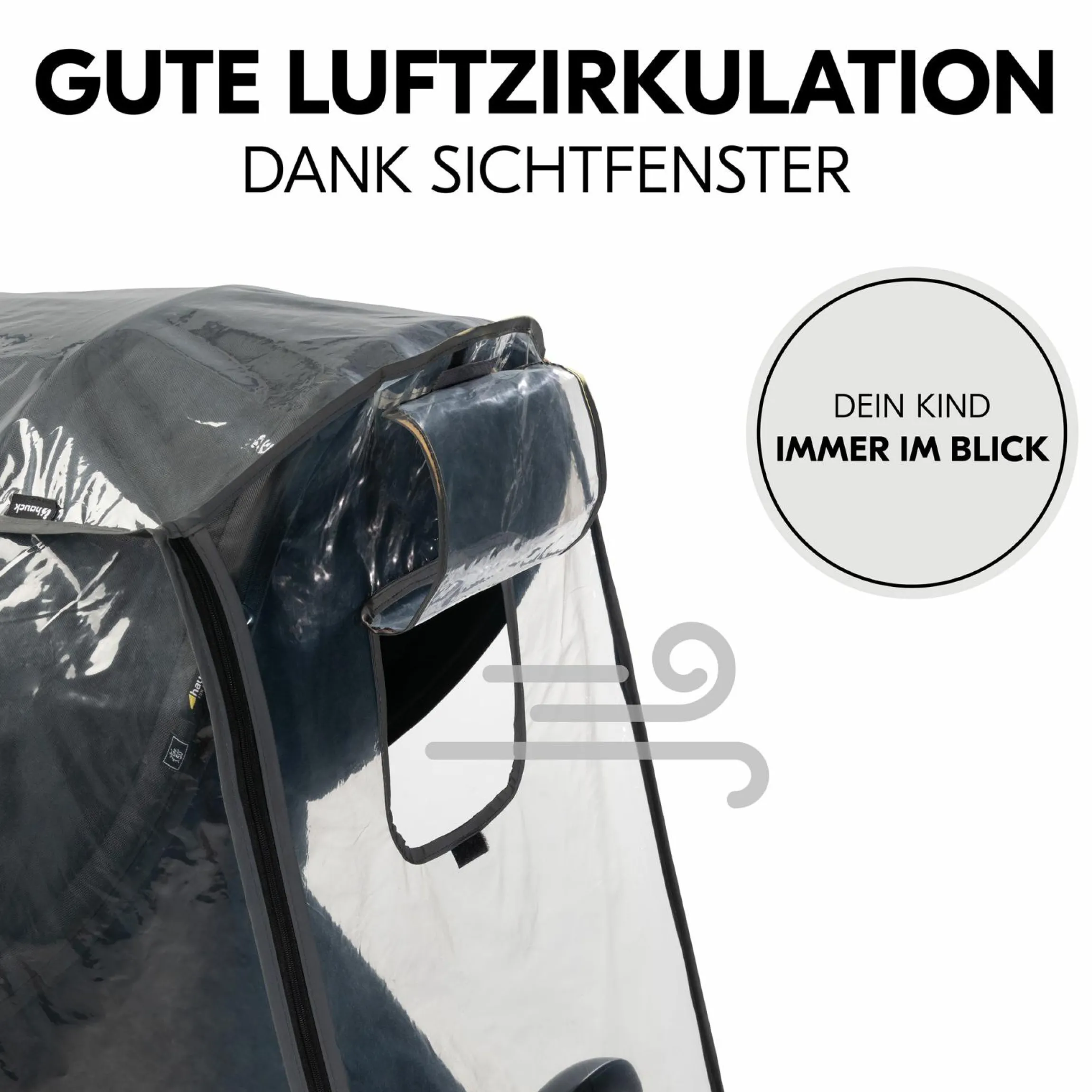Universal Regenschutz mit großer Frontöffnung für Buggys & Kinderwagen