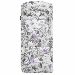 Universal Sitzauflage für Kinderwagen und Buggy (atmungsaktive Baumwolle) - Floral Grey