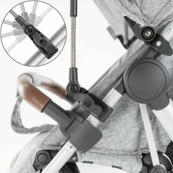 Universal Sonnenschirm für Kinderwagen und Buggy - Schwarz