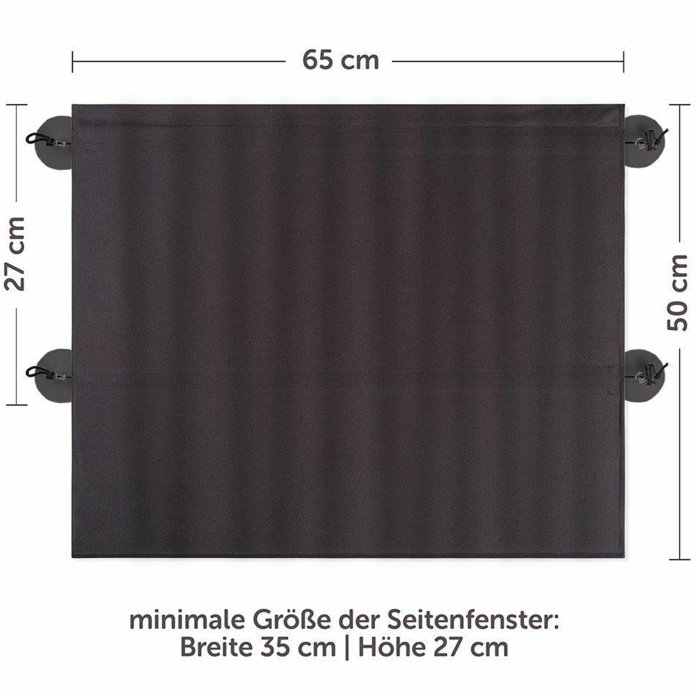Universal Sonnenschutz Slide & Shade mit Vorhangfunktion - Doppelpack - Dunkelgrau