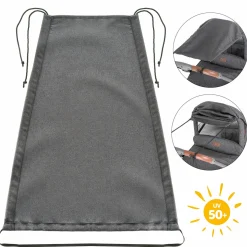 Universal Sonnensegel Deluxe für Kinderwagen und Buggy - Grau