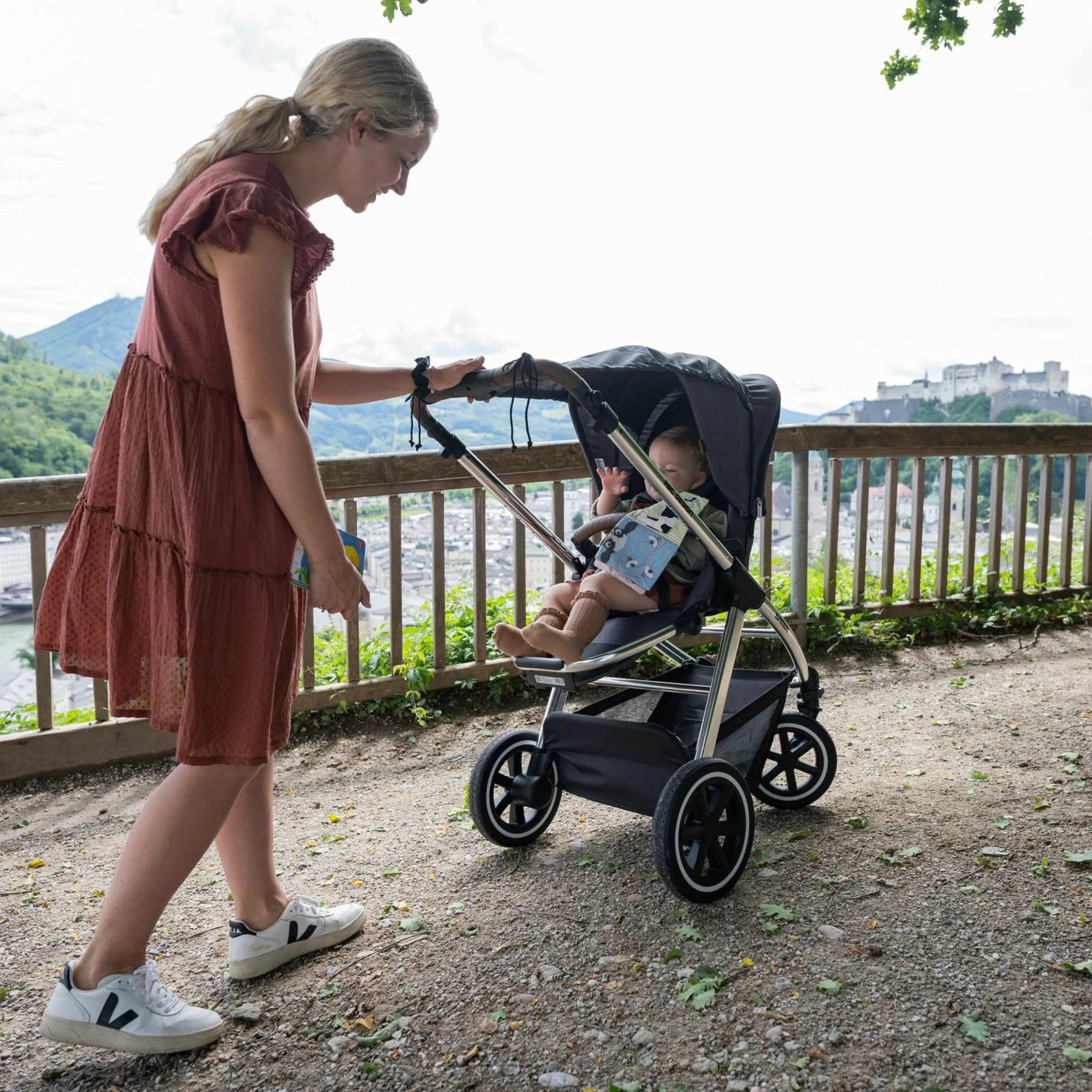 Universal Sonnensegel Deluxe für Kinderwagen und Buggy - Grau