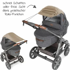 Universal Sonnensegel für Kinderwagen - Beige