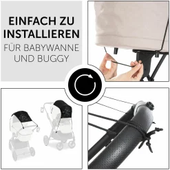 Universal Sonnensegel für Kinderwagen - Disney - Mickey Mouse Black