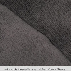 Universal Thermo-Fleece Fußsack mit Fellkragen für Kinderwagen & Buggy - Melange Dunkelgrau
