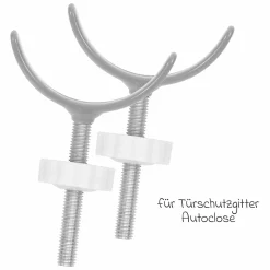 U-Spindel 2 St. für Türschutzgitter Autoclose - Weiß
