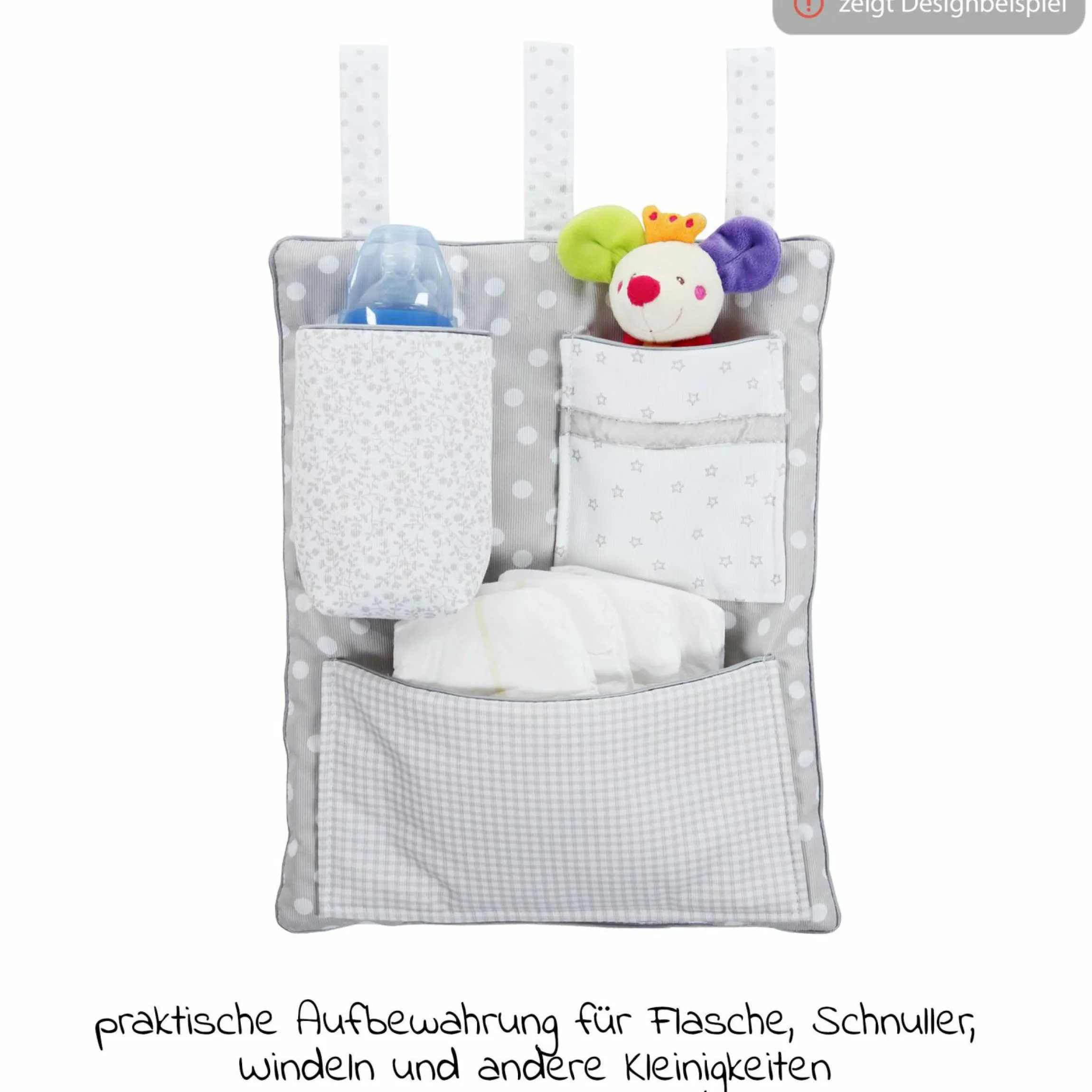 Utensilo für alle babybay Beistellbetten - Perlgrau - Kollektion 2024