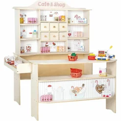 Verkaufsstand Cafe & Shop inkl. 100 Teile Zubehör - Natur
