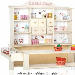 Verkaufsstand Cafe & Shop inkl. 100 Teile Zubehör - Natur