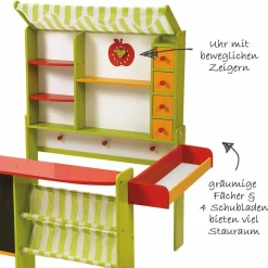 Verkaufsstand mit Uhr - Bunt
