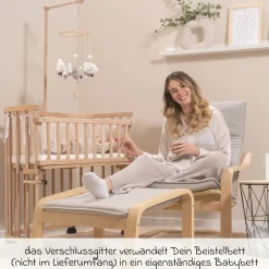 Verschlussgitter für Beistellbett Original & Midi - Beige lackiert - Kollektion 2024