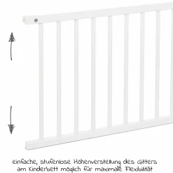 Verschlussgitter für Boxspringbett XXL - Kinderbettnutzung - Weiß lackiert - Kollektion 2024