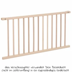 Verschlussgitter für Boxspringbett XXL - Kinderbettnutzung - Natur unbehandelt - Kollektion 2024