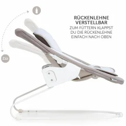 Verstellbarer Neugeborenenaufsatz & Wippe für Alpha & Beta Hochstuhl - Bouncer 2in1 Deluxe - Sand