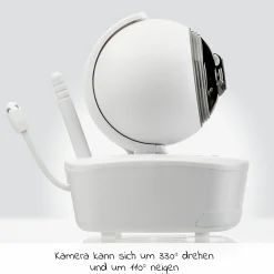 Video-Babyphone IP BabyCam Move - Weiß / Grau